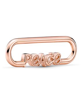 Pandora Me berlock Styling Peace Word Link 14k Rose Gold-Plated 789698C00