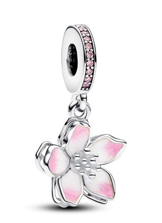 Pandora Timeless Cherry Blossom Sterling Silver enamel berlock 790667C01