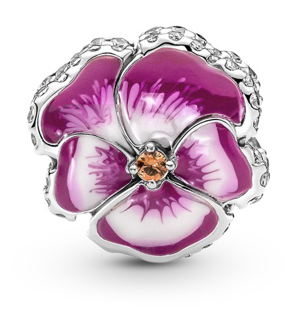 Pandora Moments Pink Pansy Flower berlock 790777C01
