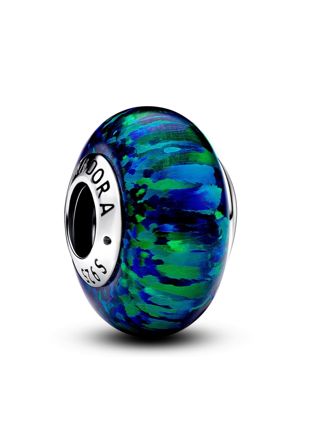 Pandora Moments Sterling silver Synthetic Opal Green berlock 791691C04