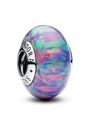 Pandora Moments Sterling silver berlock with lavender purple lab-created opal 791691C05
