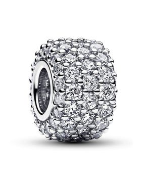 Pandora Moments Sparkling Pave Triple-row Sterling silver berlock 792820C01