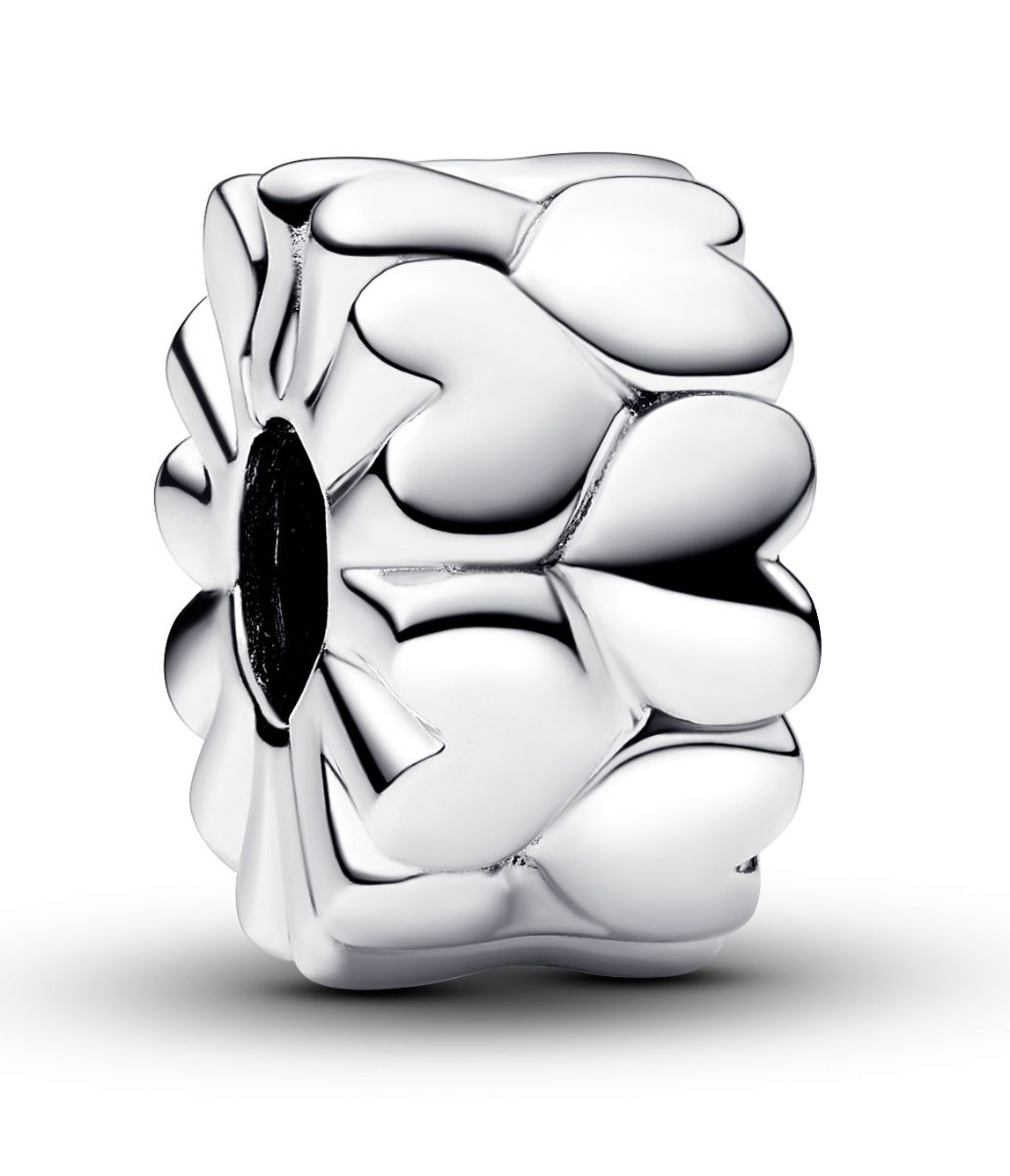 Pandora Moments Heart Pattern sterling silver klämstopp 792828C00