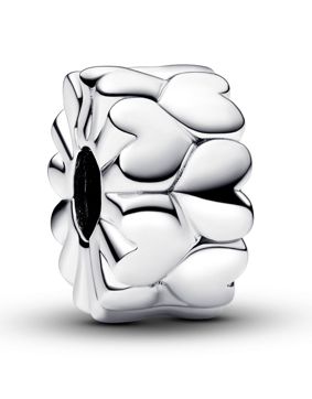 Pandora Moments Heart Pattern sterling silver klämstopp 792828C00