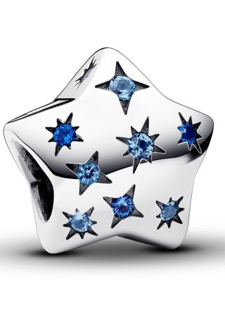 Pandora Moments Bold Sparkling Star Sterling silver Blue crystal berlock 792974C01