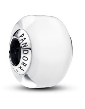 Pandora Moments White Mini Murano Glass Charm Sterling silver berlock 793118C00