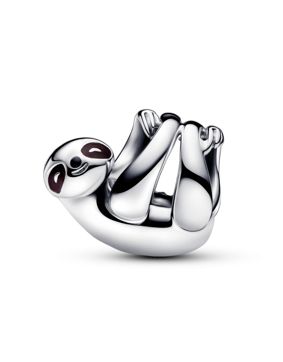Pandora Moments Hanging Sloth Sterling silver Enamel Black berlock 793331C01