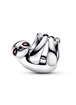 Pandora Moments Hanging Sloth Sterling silver Enamel Black berlock 793331C01