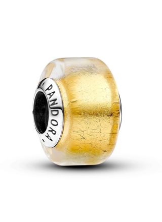 Pandora Moments Golden Mini Murano Glass Charm Sterling silver Glass Golden berlock 793353C00