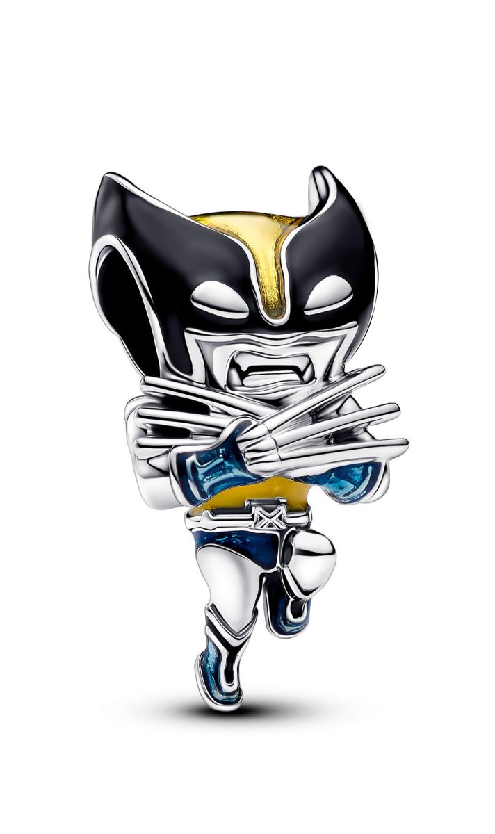 Pandora Marvel x Pandora Wolverine Sterling silver Enamel Multicolor berlock 793359C01