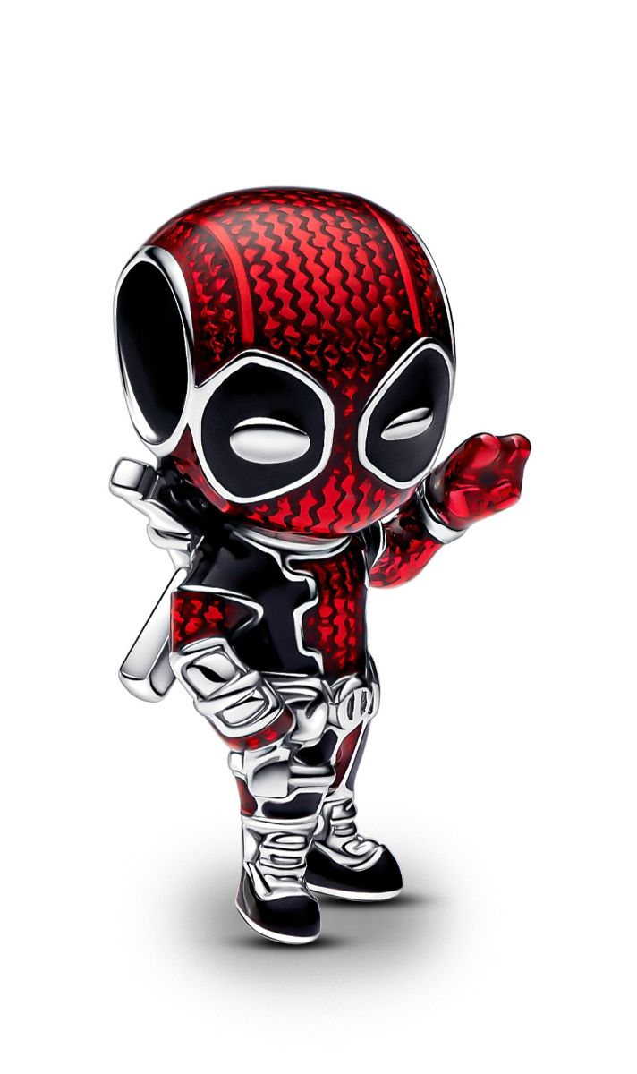 Pandora Marvel x Pandora Deadpool Sterling silver Enamel Red berlock 793360C01