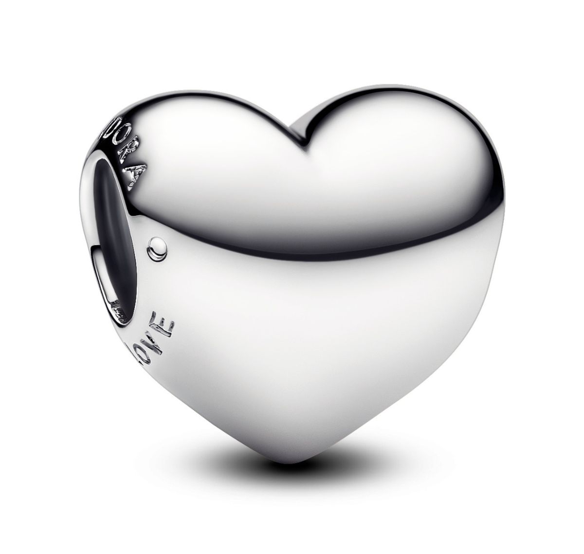 Pandora Moments Engravable medium heart sterling silver berlock 793439C00