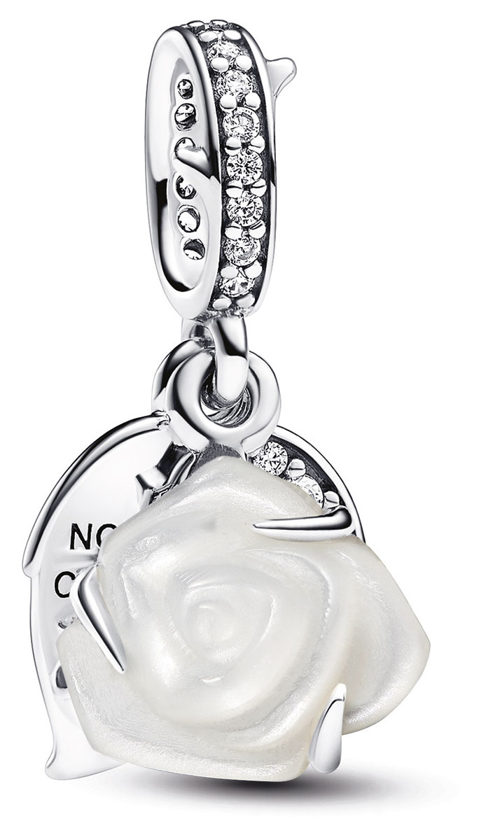 Pandora Moments White Rose in Bloom berlock 793200C01