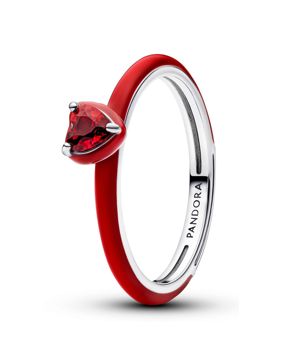 Pandora ME silver ring röd 193088C05