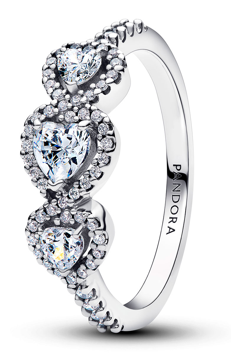 Pandora Timeless silver hjärttrilogin ring 194413C01-56