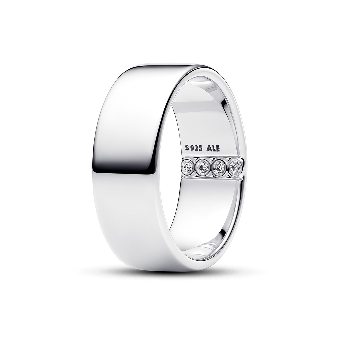 Pandora Moments graverbar bred silverring 194774C01