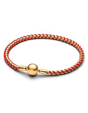 Pandora Moments guld-platerad armband röd 563816C01