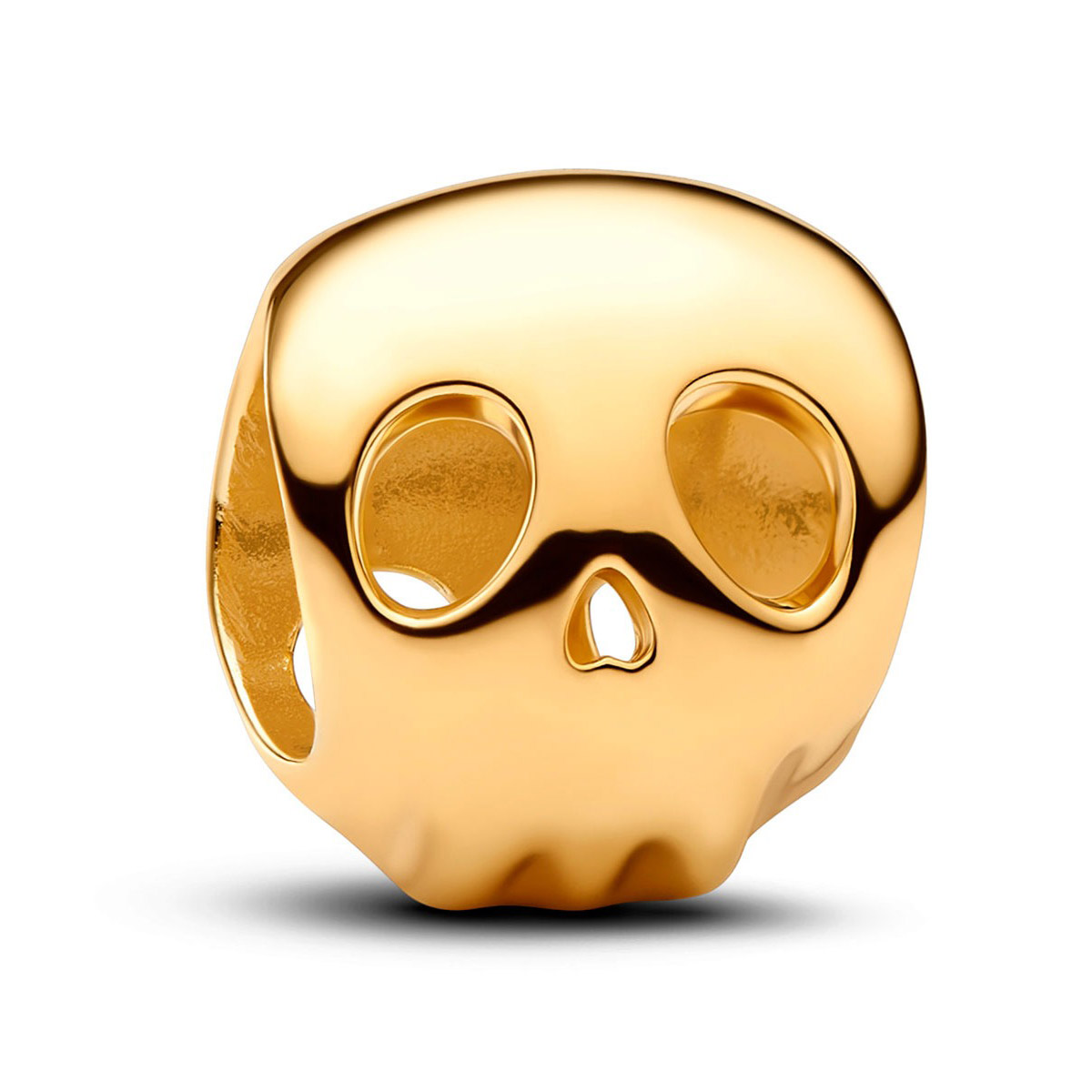 Pandora Moments guld-platerad Skalle berlock 764518C00