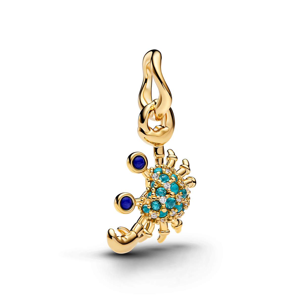 Pandora Moments gulgallrad färgglad krabba charm 764684C01