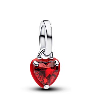 Pandora ME silver röd hjärtberlock 793042C05