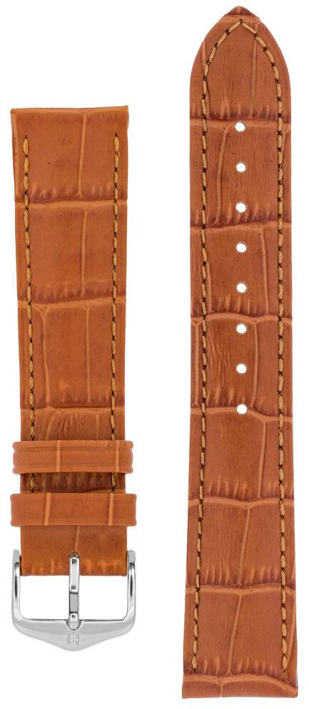 Hirsch Duke hunajanruskea nahkaranneke 010 28 0 75 22mm