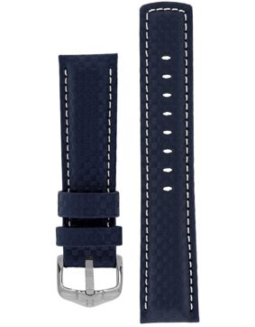 Hirsch Carbon blå klockarmband 025 92 0 80