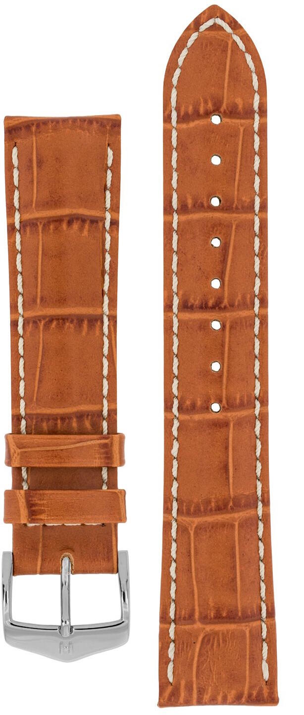 Hirsch Modena hunajanruskea nahkaranneke 1030 28 75 20mm