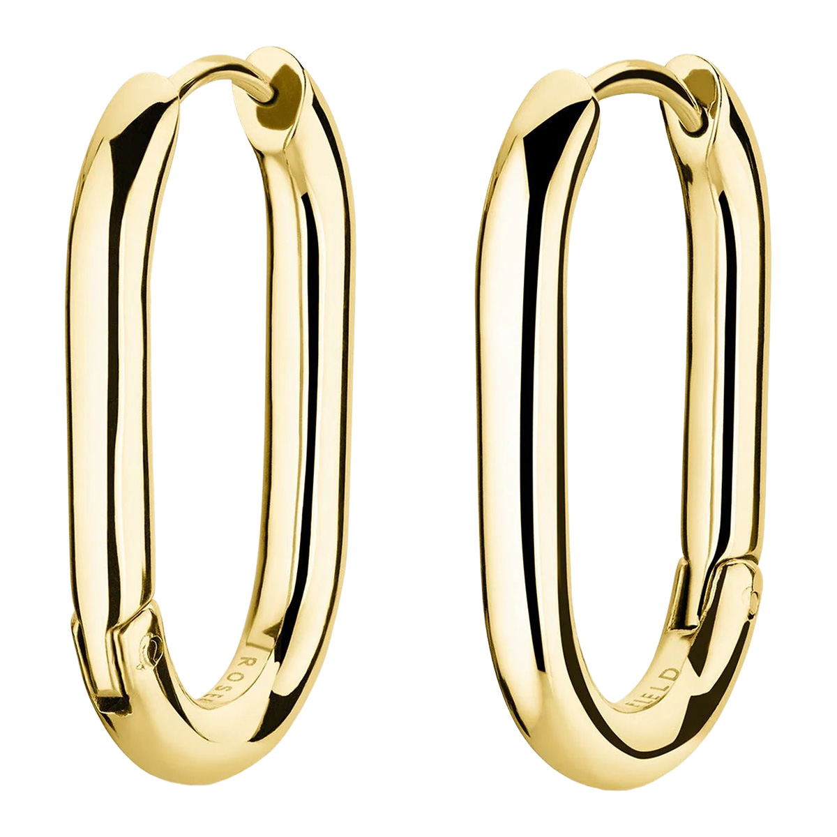 Rosefield Small Oval Hoops förgyllda örhängen JEOSG-J569