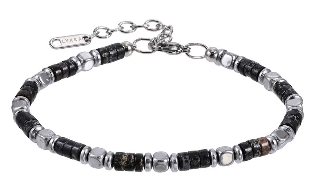 Lykka Strong Mix black svart 19+4cm armband 