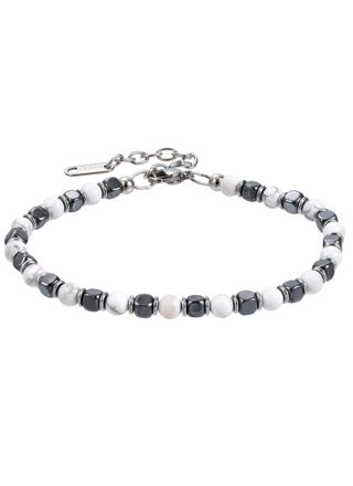 Lykka Strong Tiger eye armband valkoinen 19+4cm