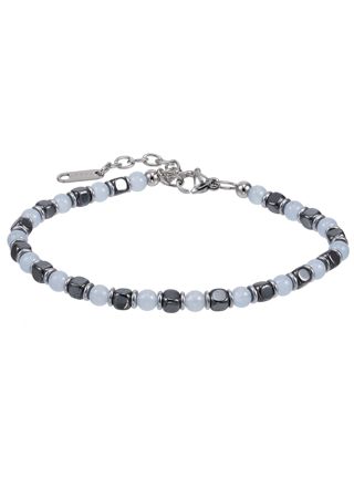 Lykka Strong Tiger eye armband ljust blått 19+4cm