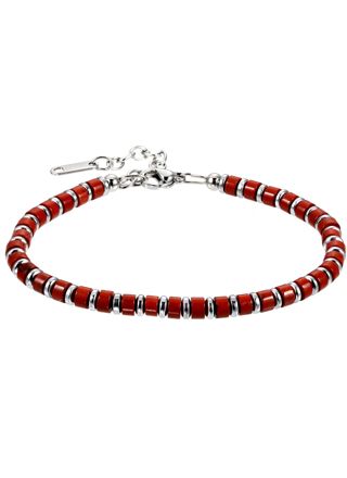 Lykka Strong lapisarmband rött 19+4cm