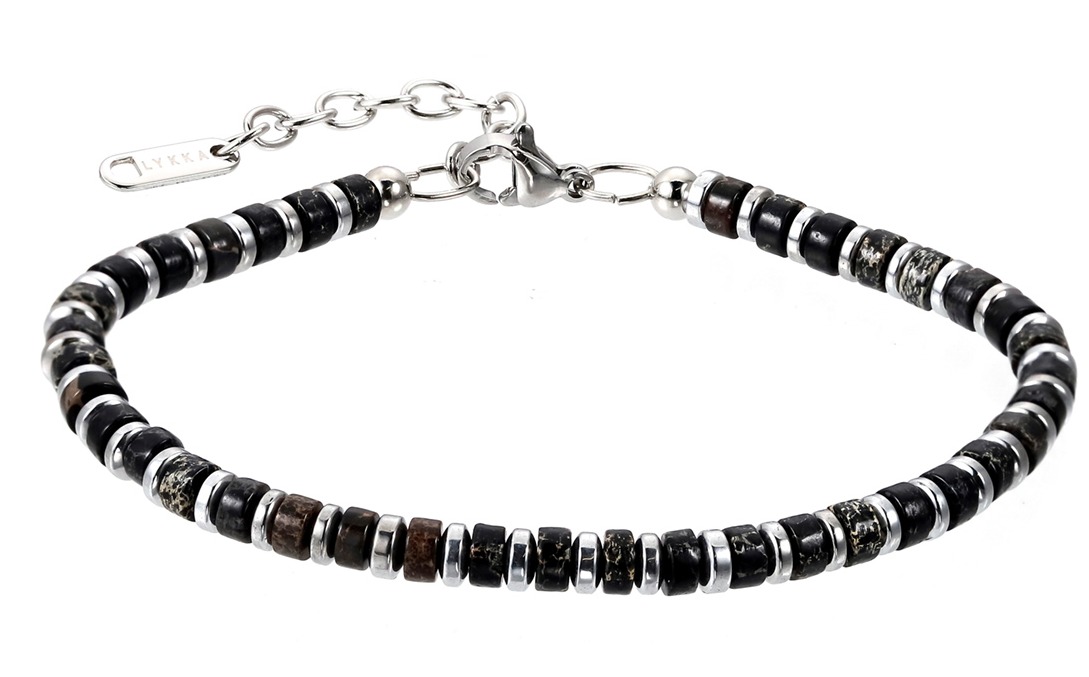 Lykka Strong lapisarmband svart 19+4cm 