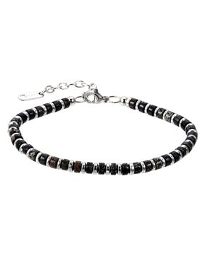 Lykka Strong lapisarmband svart 19+4cm