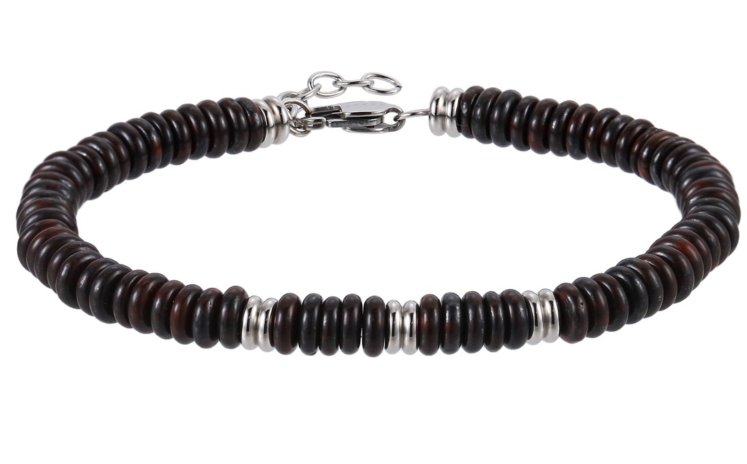 Lykka Strong zoisitearmband svart 21+2cm 