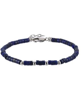 Lykken Strong jasperarmband blått 20+2cm