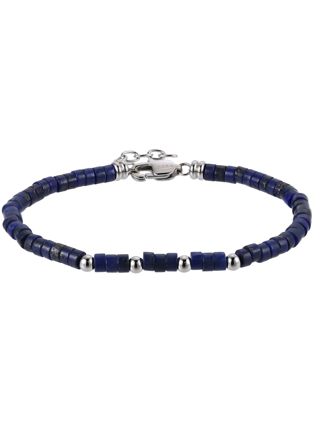 Lykka Strong jasperarmband blått 20+2cm