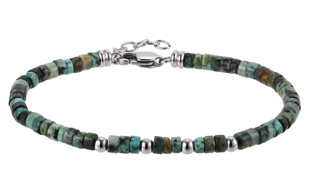 Lykka Strong jasperarmband grönt 20+2cm 