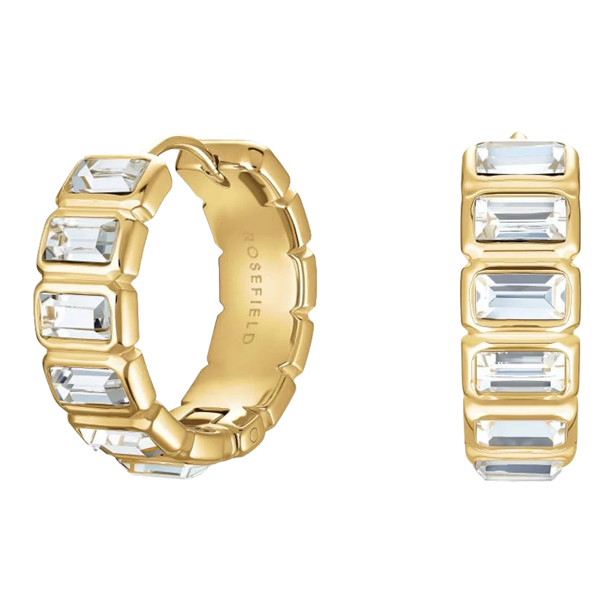 Rosefield Iconic Octagon förgyllda örhängen JEOHG-J1130