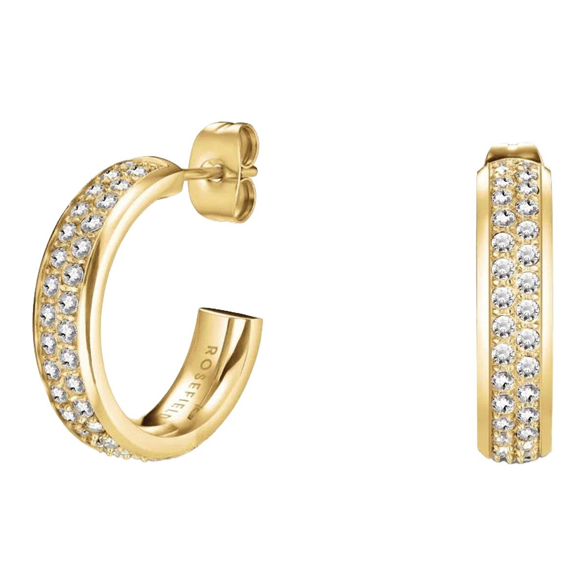 Rosefield Crystal Hoop förgyllda örhängen JECHG-J928