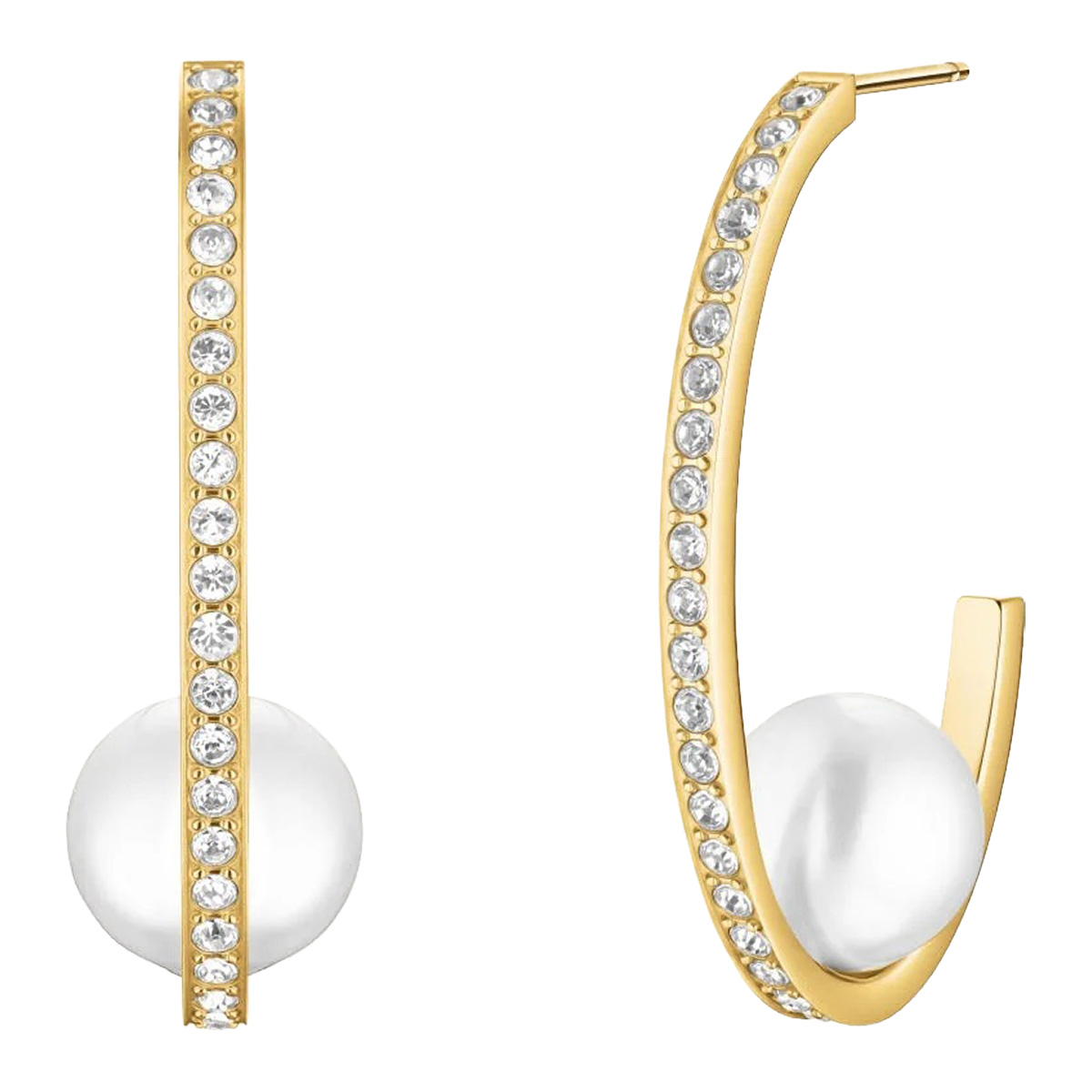 Rosefield Modern Pearl Statement förgyllda örhängen JEPSG-J1290