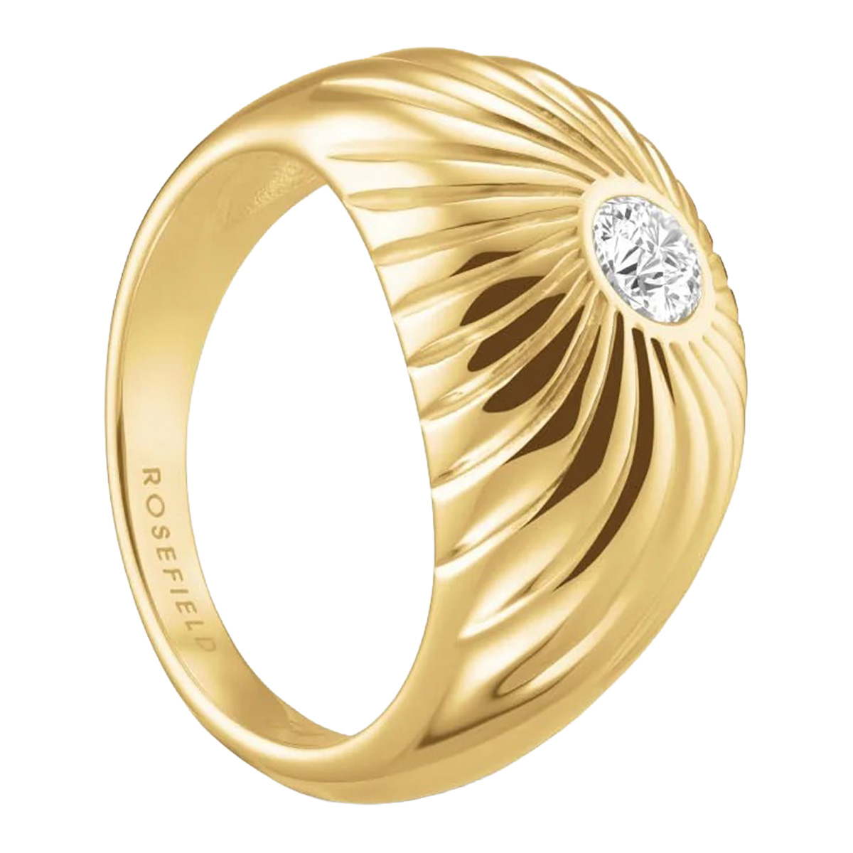 Rosefield Bold Solitary förgylld ring 52 JRBT52G-J1254