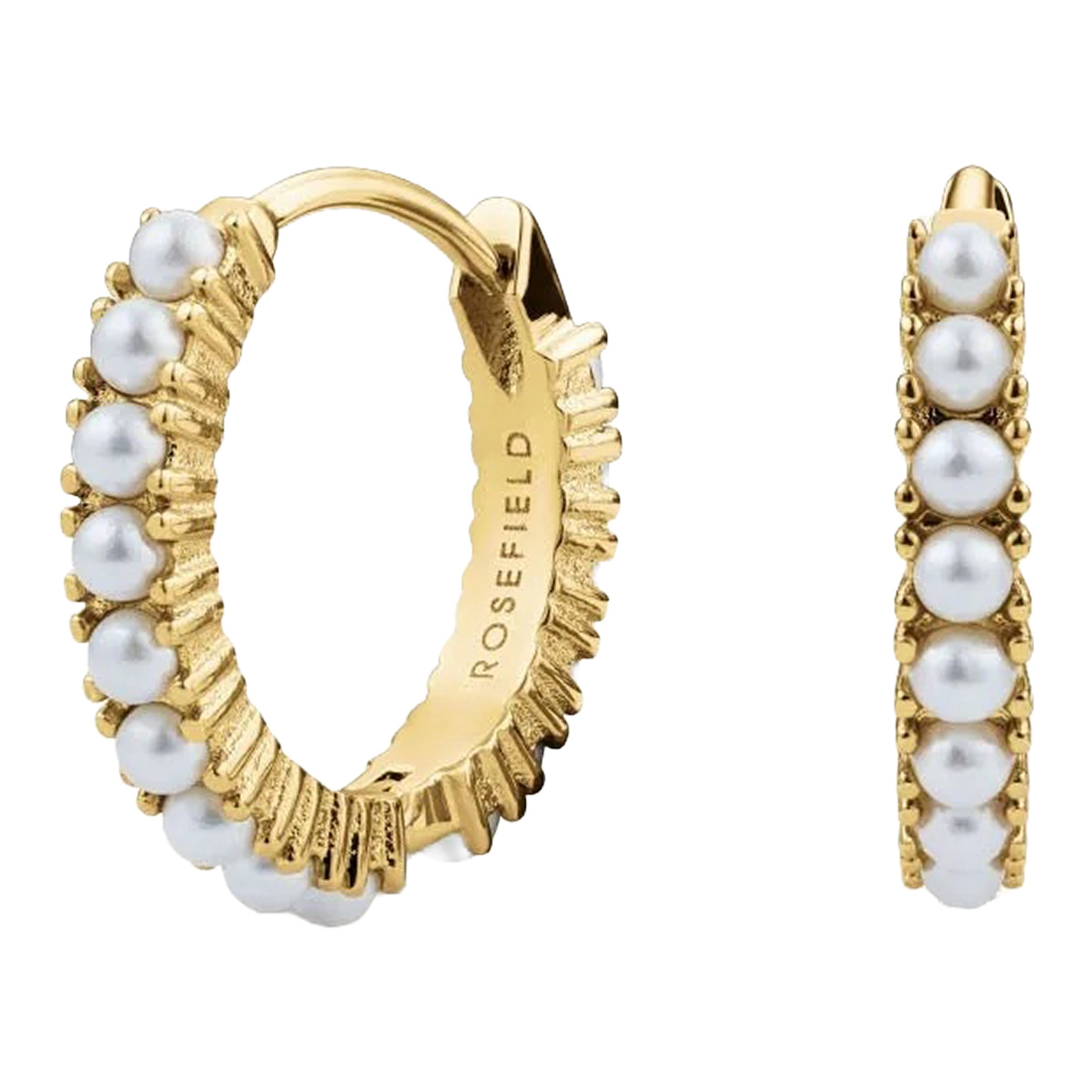 Rosefield Mini Pearl förgyllda örhängen JEMPG-J805