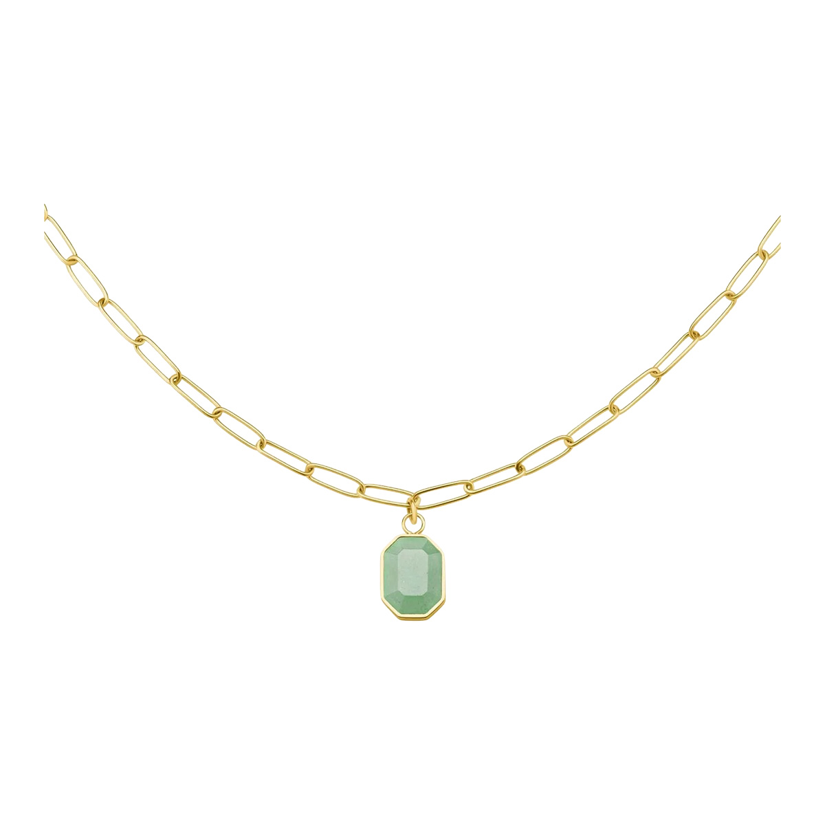 Rosefield Geometric Gemstone förgyllt halsband JNGGG-J664