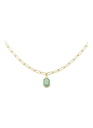 Rosefield Geometric Gemstone förgyllt halsband JNGGG-J664
