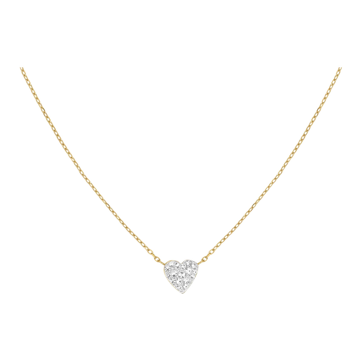 Rosefield Pave Heart förgyllt halsband JNPHG-J1273