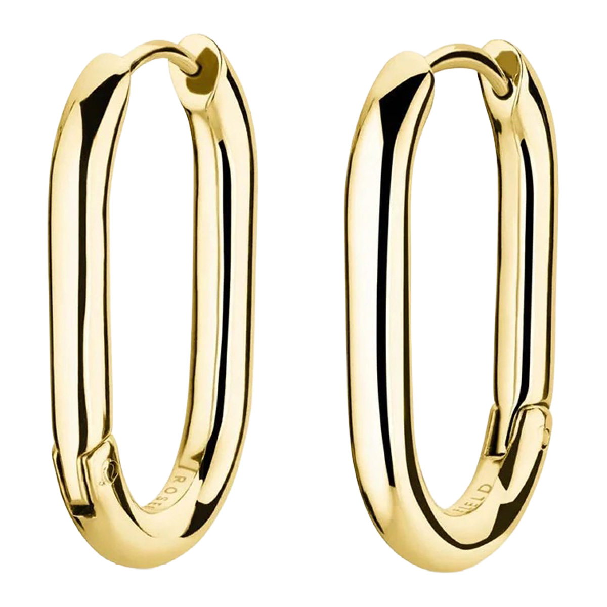Rosefield Large Oval Hoops förgyllda örhängen JEOLG-J567