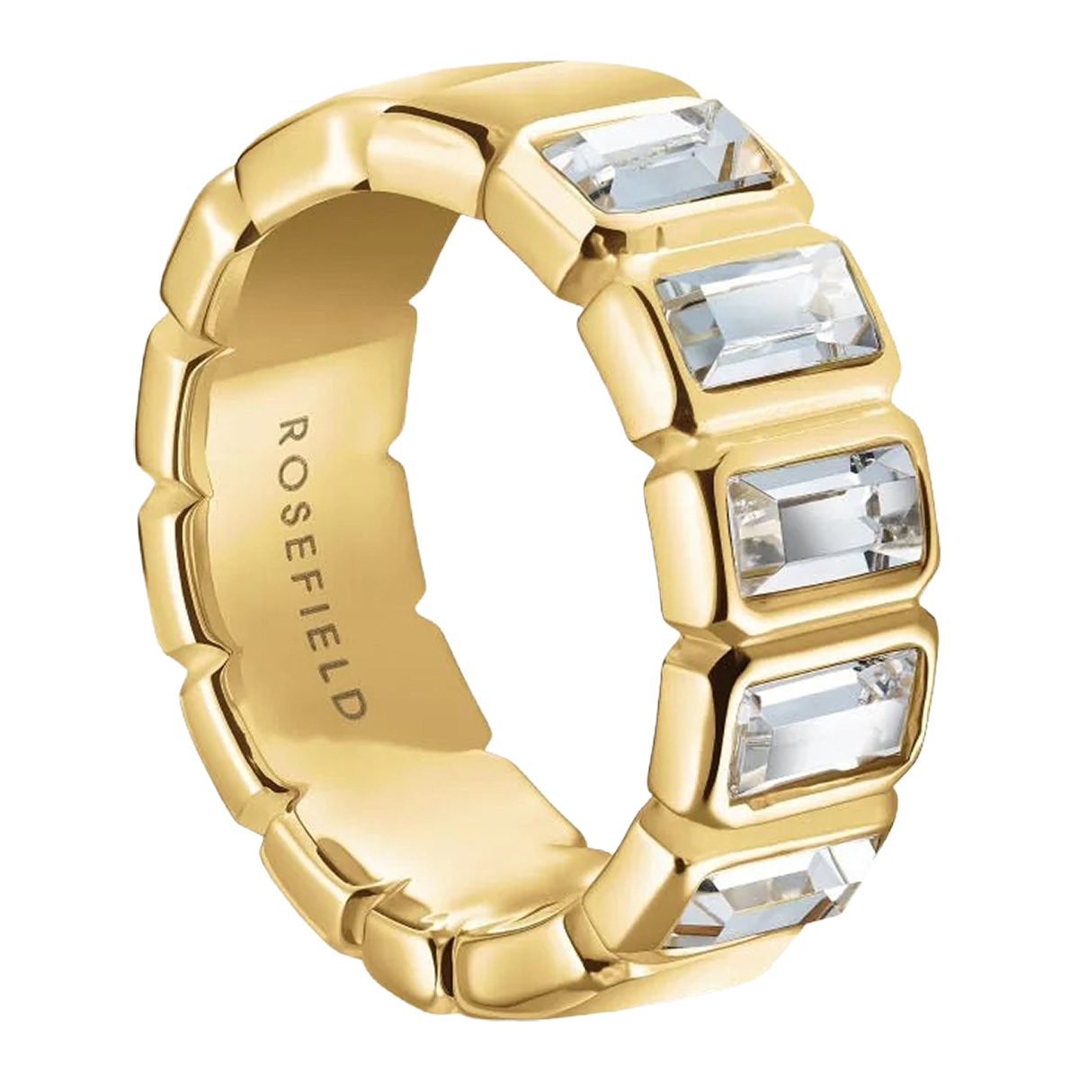 Rosefield Iconic Octagon förgylld ring JRIO