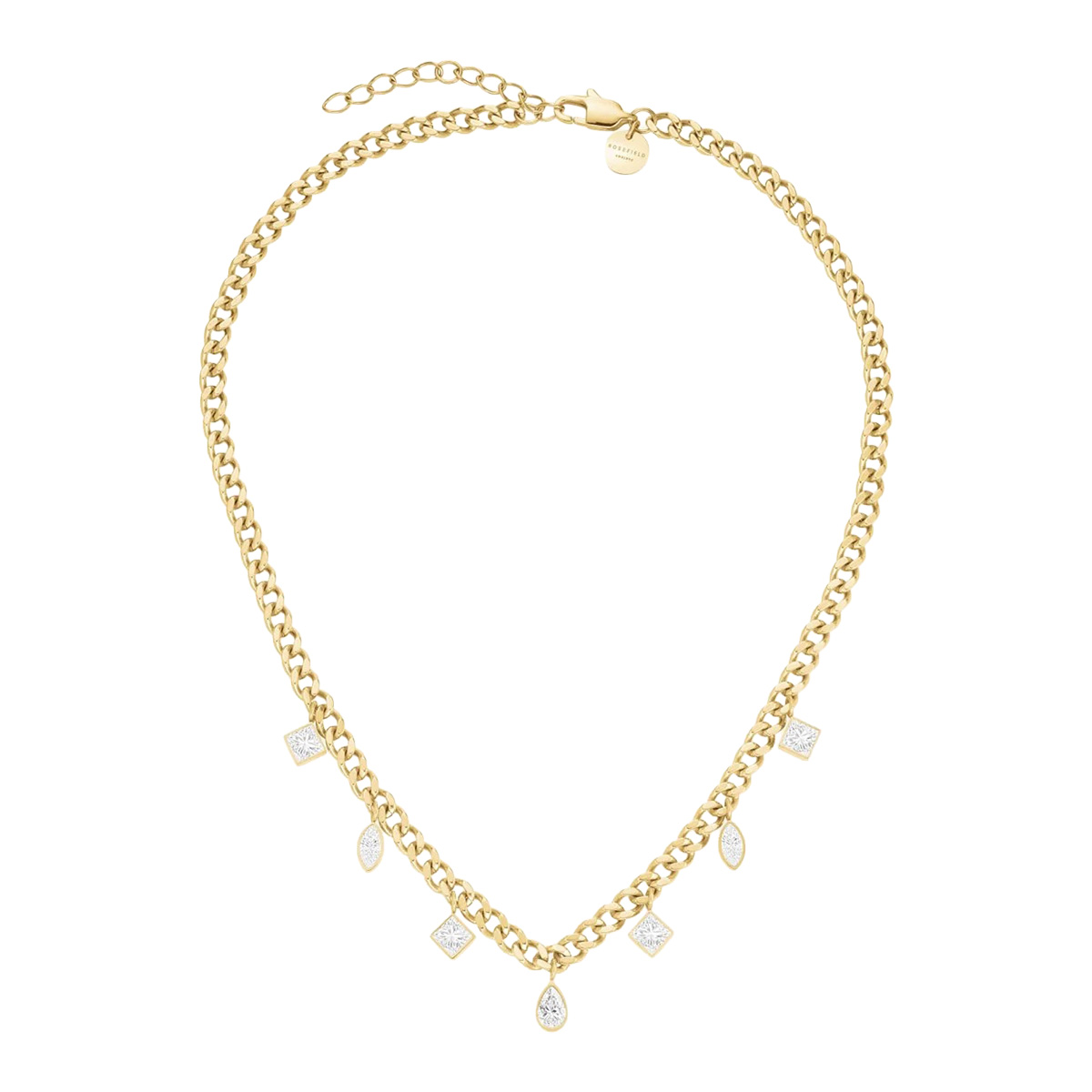 Rosefield Playful Crystals förgyllt halsband JNMCG-J1178