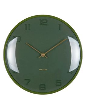 Karlsson väggklocka Fuerte Dome luxury green KA6084DG